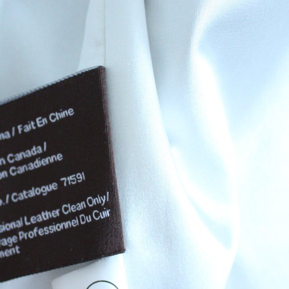 Soft Blue Leather Jacket - MUST SEE LINING! - Picture 6 of 7